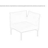 Corner armchair made of fabric Tonya