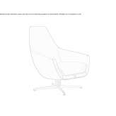 Leather armchair with a 4-star base and armrests Ilovlya