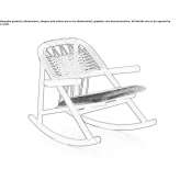 Wooden rocking chair with armrests Sudzha