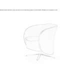 Armchair with 4-star base with armrests Neuffen