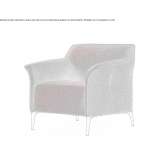 Fabric armchair with armrests Yavkyne