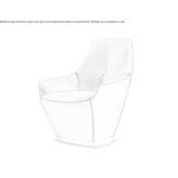 Leather club armchair with armrests Bucium
