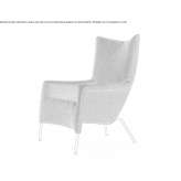 Fabric armchair with high backrest Parklea