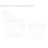 Leather swivel armchair with a 4-star base and armrests Paico
