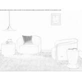 Armchair upholstered in velvet with armrests Espiye