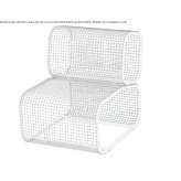 Segmented modular aluminum armchair Miremont