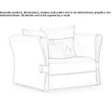 Leather upholstered armchair Hiawatha