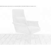 Armchair with 4-star base with armrests Pekre