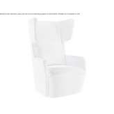 Wing fabric armchair with armrests Comber