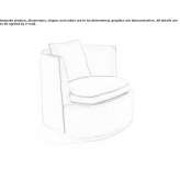 Fabric armchair with removable cover Hokksund
