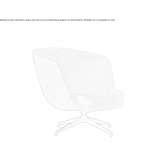 Swivel fabric armchair on trestles Hammar