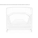 Fabric armchair with high backrest Deza