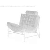 Fabric armchair with headrest Huelaga
