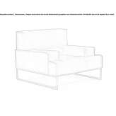 Leather armchair based on a sled with armrests Melchnau