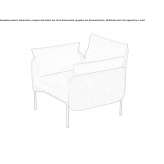 Fabric armchair with armrests Tonya