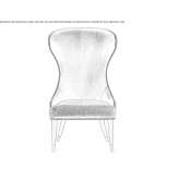 Fabric armchair with high backrest Moho