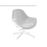 Swivel fabric armchair with a 4-star base and armrests Tatui