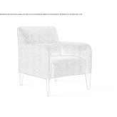 Fabric upholstered armchair with armrests Hazlach