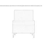 Fabric sectional armchair Pianura