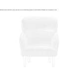 Acrylic armchair with high backrest and armrests Targon