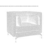 Fabric armchair with armrests Deza