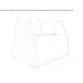 Leather swivel armchair with armrests Amaru