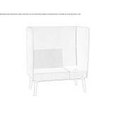 1.5-seater bench with dimming panel and electrification Estollo