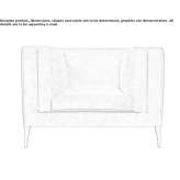 Velvet armchair with armrests Mirabel