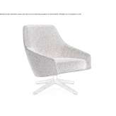 Fabric swivel armchair Treve