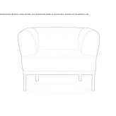 Velvet armchair with armrests Tensta