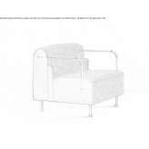 Fabric armchair with armrests Chenoa