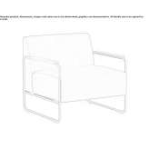 Fabric armchair based on a sled with armrests Caggiano