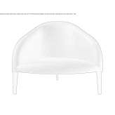 Leather armchair with armrests Llers
