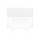 Fabric sectional armchair Pianura