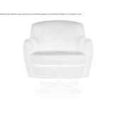 Swivel fabric armchair with a 4-star base and armrests Paico