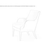 Leather armchair with armrests Angues