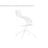 Swivel fabric armchair with armrests Marginea