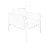Fabric armchair with armrests Wambeek