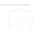 Fabric armchair with armrests Treguier