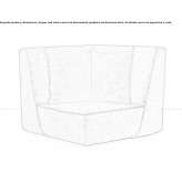 Corner armchair made of fabric Banff