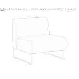 Modular fabric armchair based on a sled Caggiano