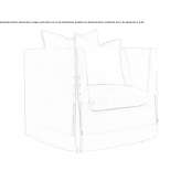 Fabric upholstered armchair with armrests Wautoma