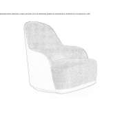 Fabric upholstered armchair with armrests Ruhland