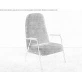 Fabric armchair with headrest Cusano