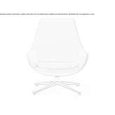 Swivel armchair with 4-star base and armrests Knezdub