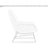 Upholstered armchair based on a sleigh with armrests Knezdub