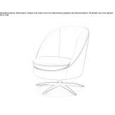 Swivel armchair with a five-star base Vodnany