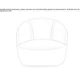 Swivel leather armchair Alpens