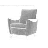 Modern style fabric upholstered armchair with armrests Cerlongo