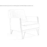 Leather armchair with armrests Iralaya